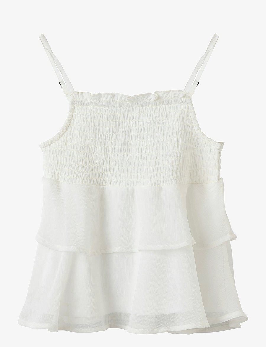 name it - NKFFEDOLINA STRAP TOP - blusar & tunikor - bright white - 0