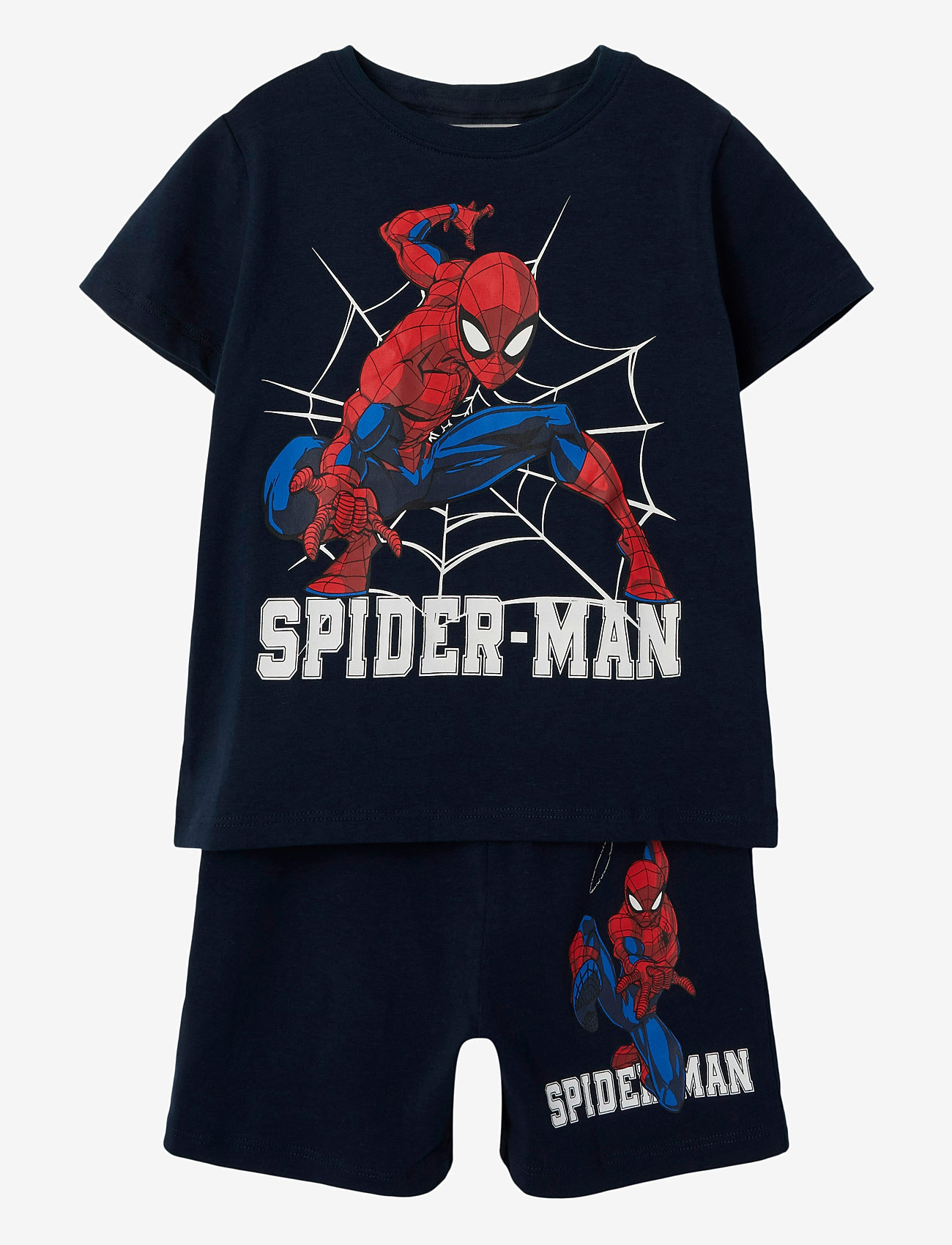 name it - NMMMUS SPIDER SS NIGHTSET MAR - pyjamasset - dark sapphire - 0