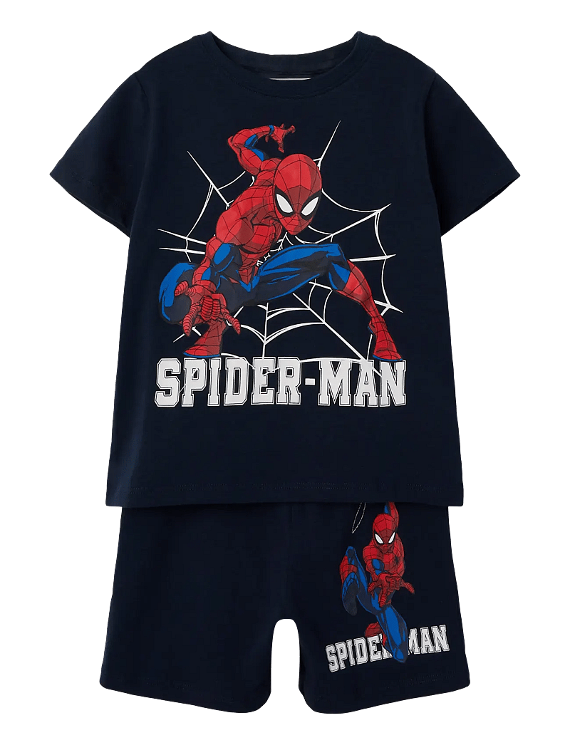 name it - NMMMUS SPIDER SS NIGHTSET MAR - pyjama-sets - dark sapphire - 0