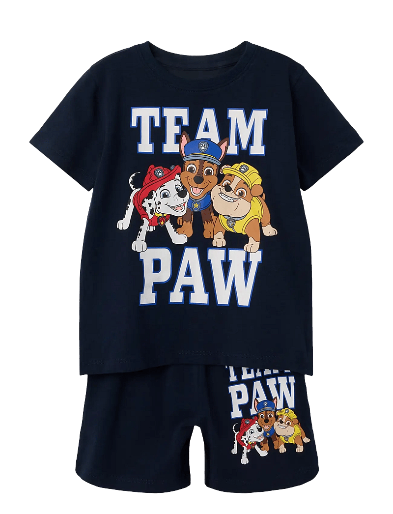 name it - NMMMAZE PAW SS NIGHTSET CPLG - pyjama-sets - dark sapphire - 0