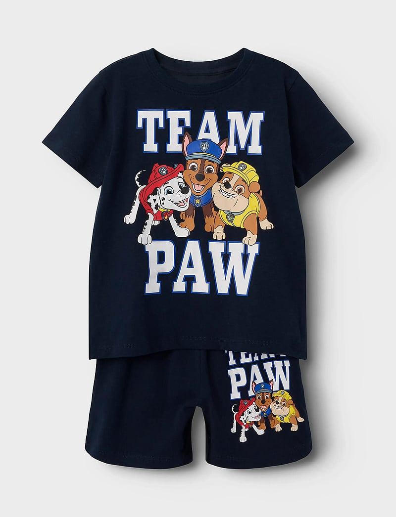 name it - NMMMAZE PAW SS NIGHTSET CPLG - pyjama-sets - dark sapphire - 2