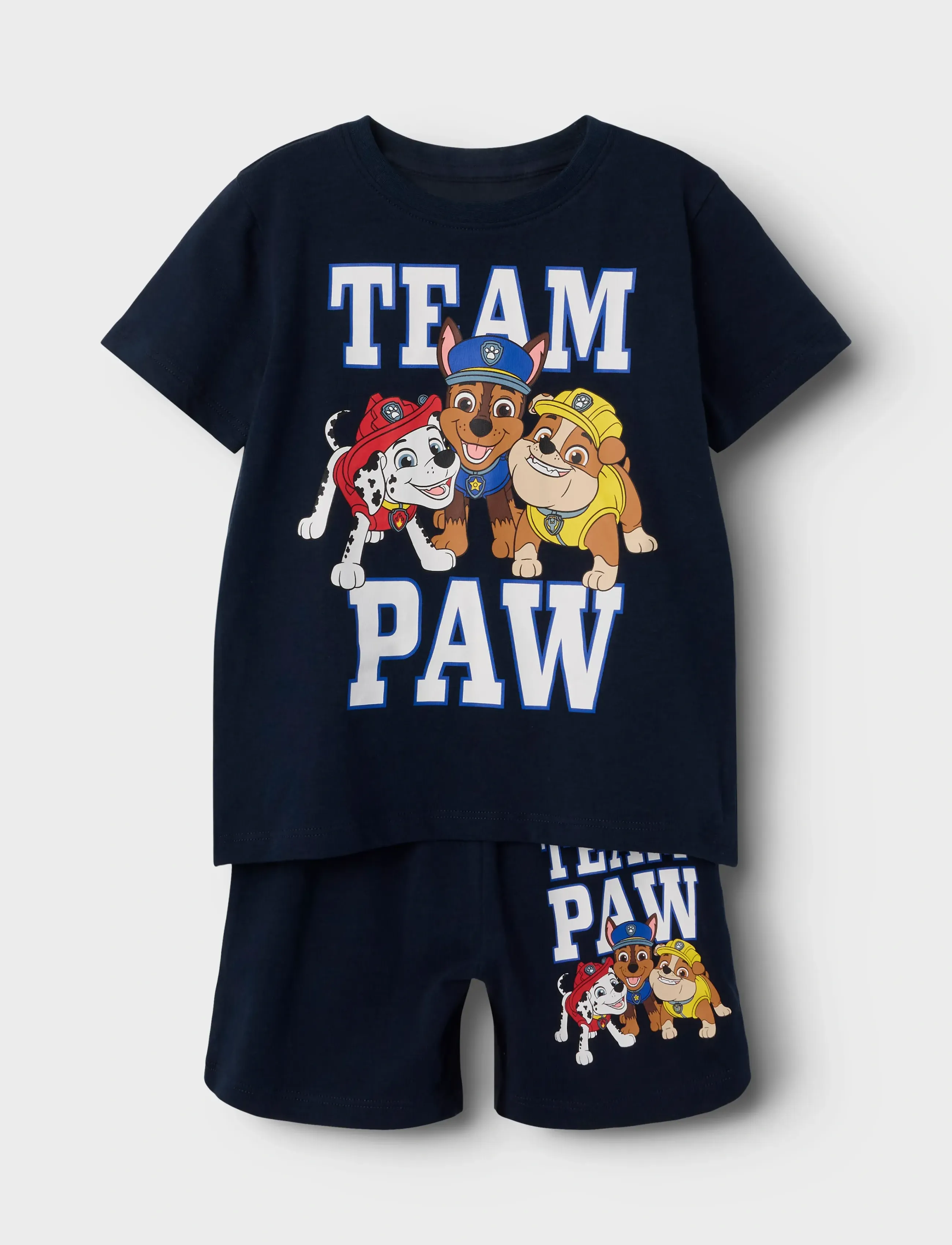 name it - NMMMAZE PAW SS NIGHTSET CPLG - pyjamasset - dark sapphire - 2