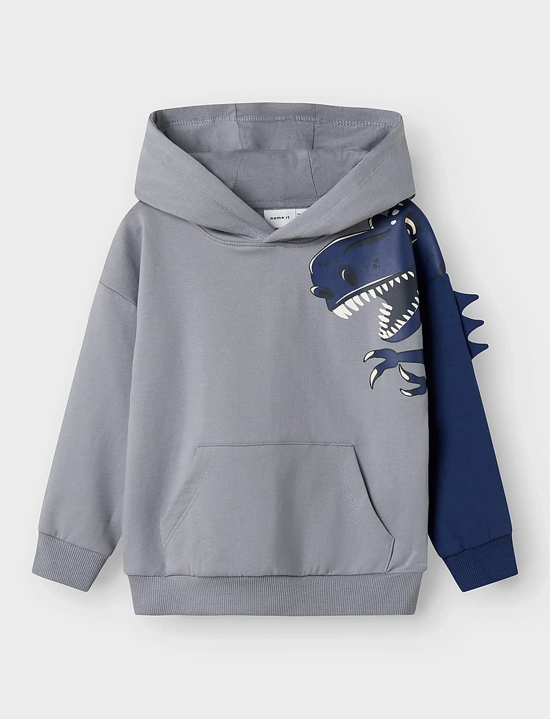 name it - NMMNASH LS NREG SWEAT WH BRU BOX - kapuzenpullover - tradewinds - 0
