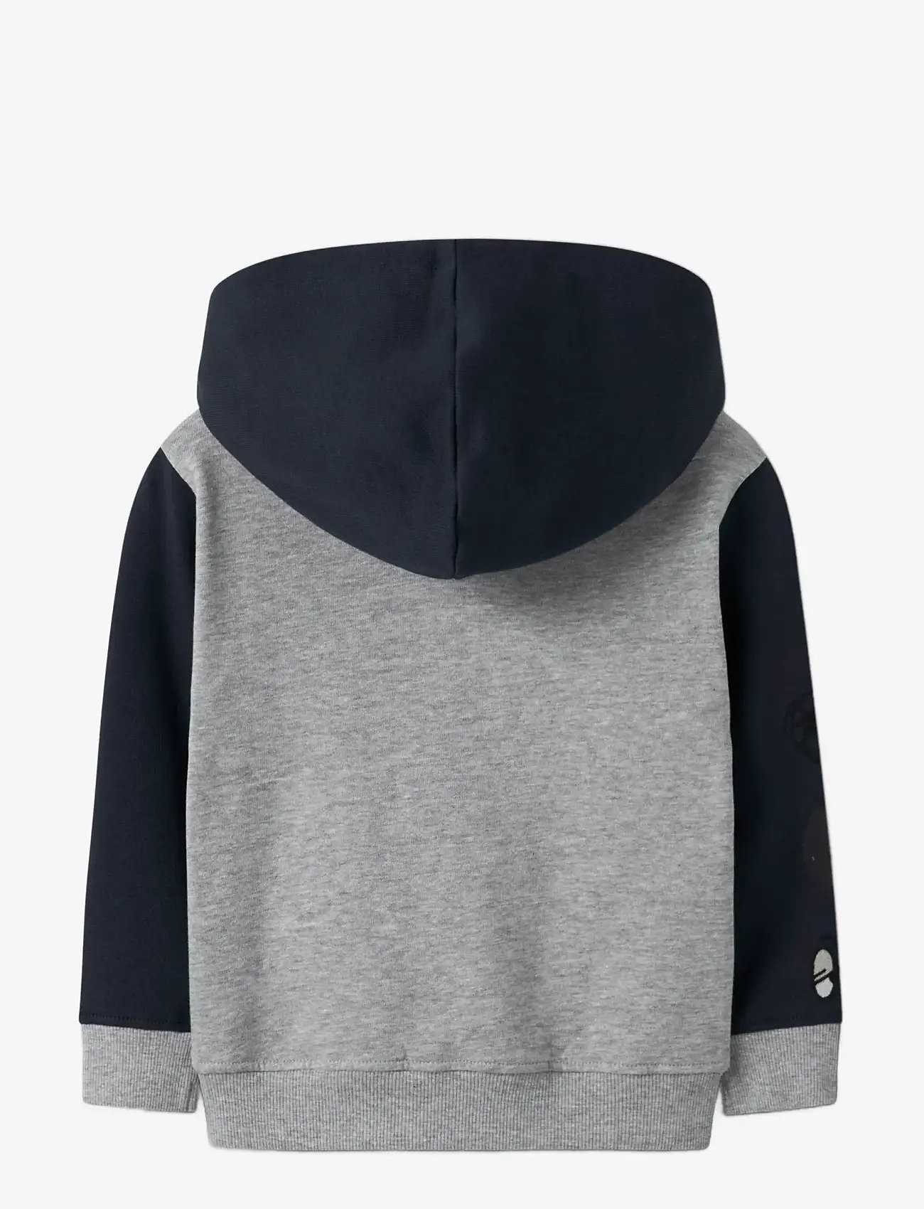 name it - NMMNYREE LS NREG SWEAT CARD BRU - hættetrøjer - grey melange - 1