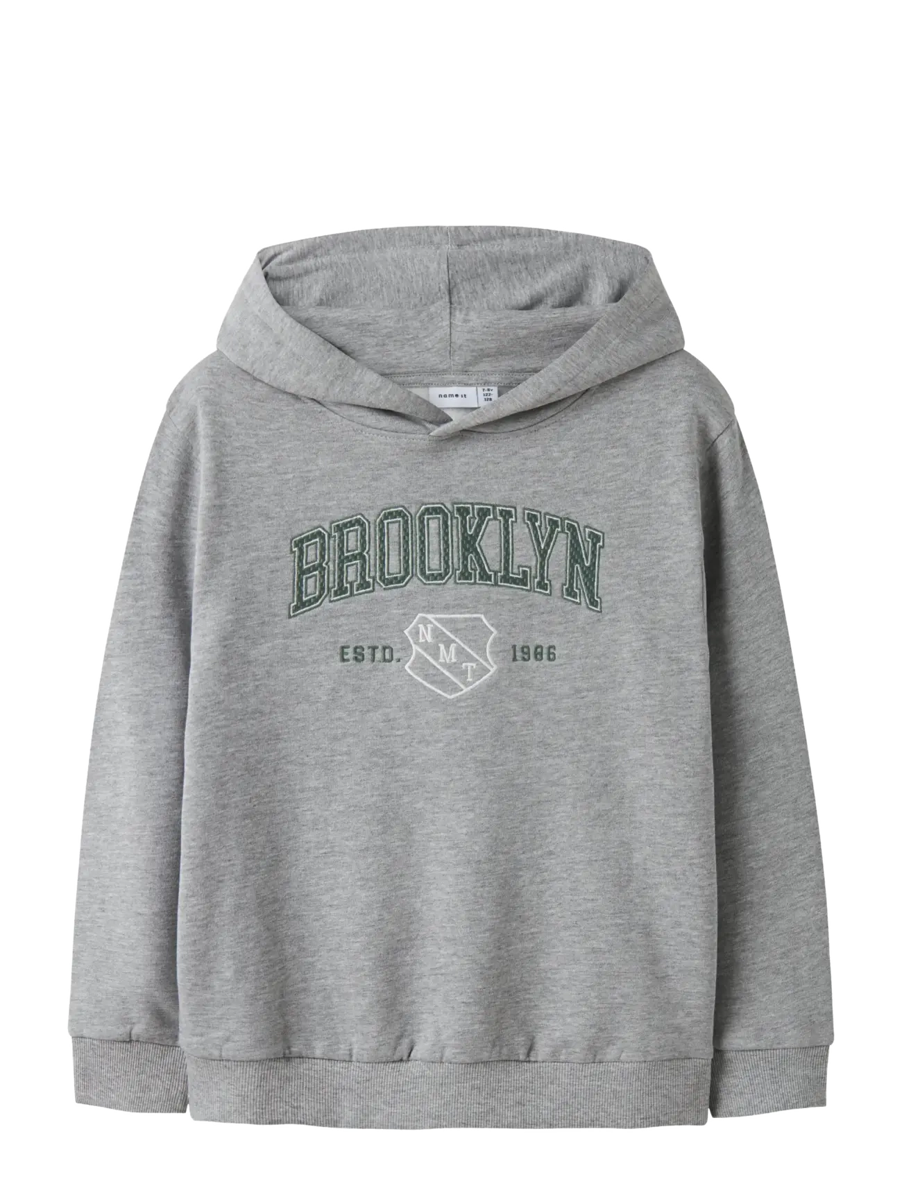 name it - NKMNEWI LS NREG SWEAT WH BRU - kapuzenpullover - grey melange - 0
