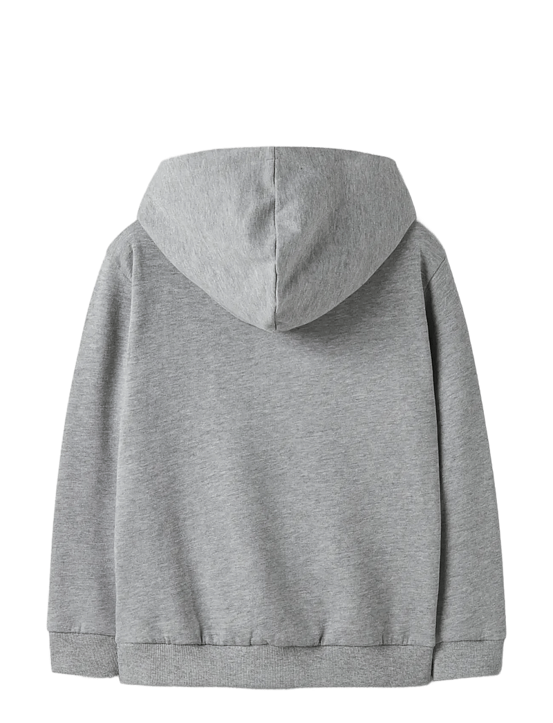 name it - NKMNEWI LS NREG SWEAT WH BRU - hættetrøjer - grey melange - 1
