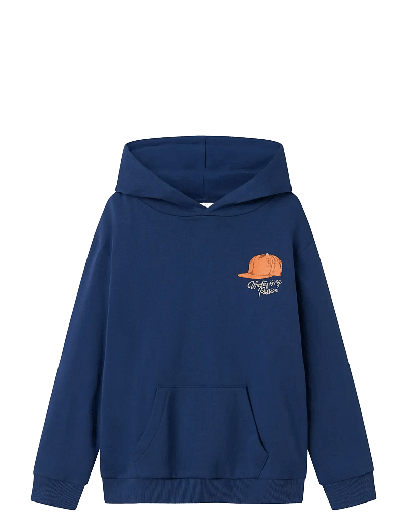 name it - NKMNOPAL LS NREG SWEAT WH BRU - kapuutsiga dressipluusid - blueprint - 0