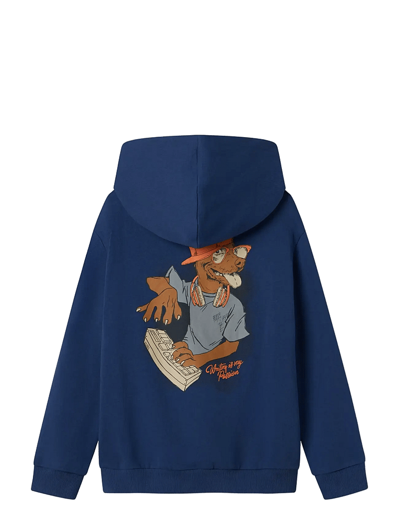 name it - NKMNOPAL LS NREG SWEAT WH BRU - kapuutsiga dressipluusid - blueprint - 1