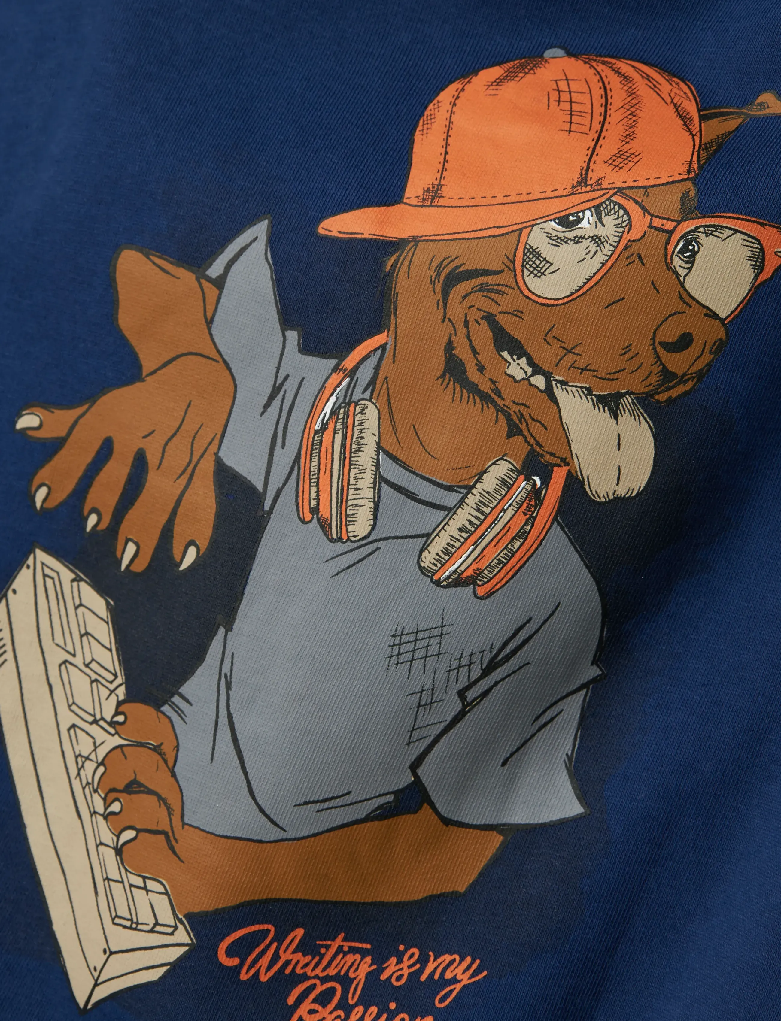 name it - NKMNOPAL LS NREG SWEAT WH BRU - kapuzenpullover - blueprint - 2
