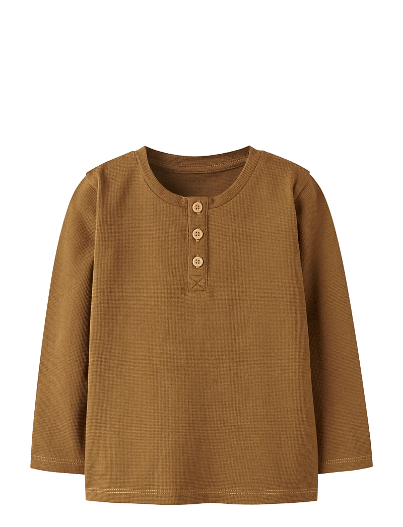 name it - NMMNOTE LS GRANDAD TOP - långärmade t-shirts - rubber - 1