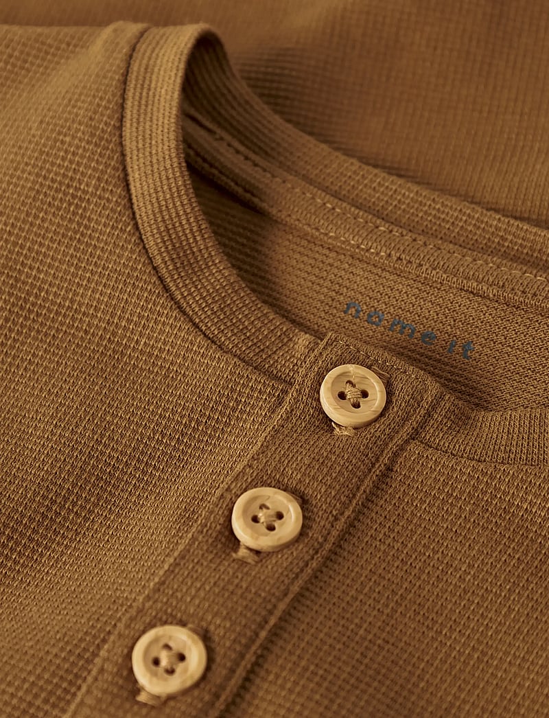 name it - NMMNOTE LS GRANDAD TOP - långärmade t-shirts - rubber - 0