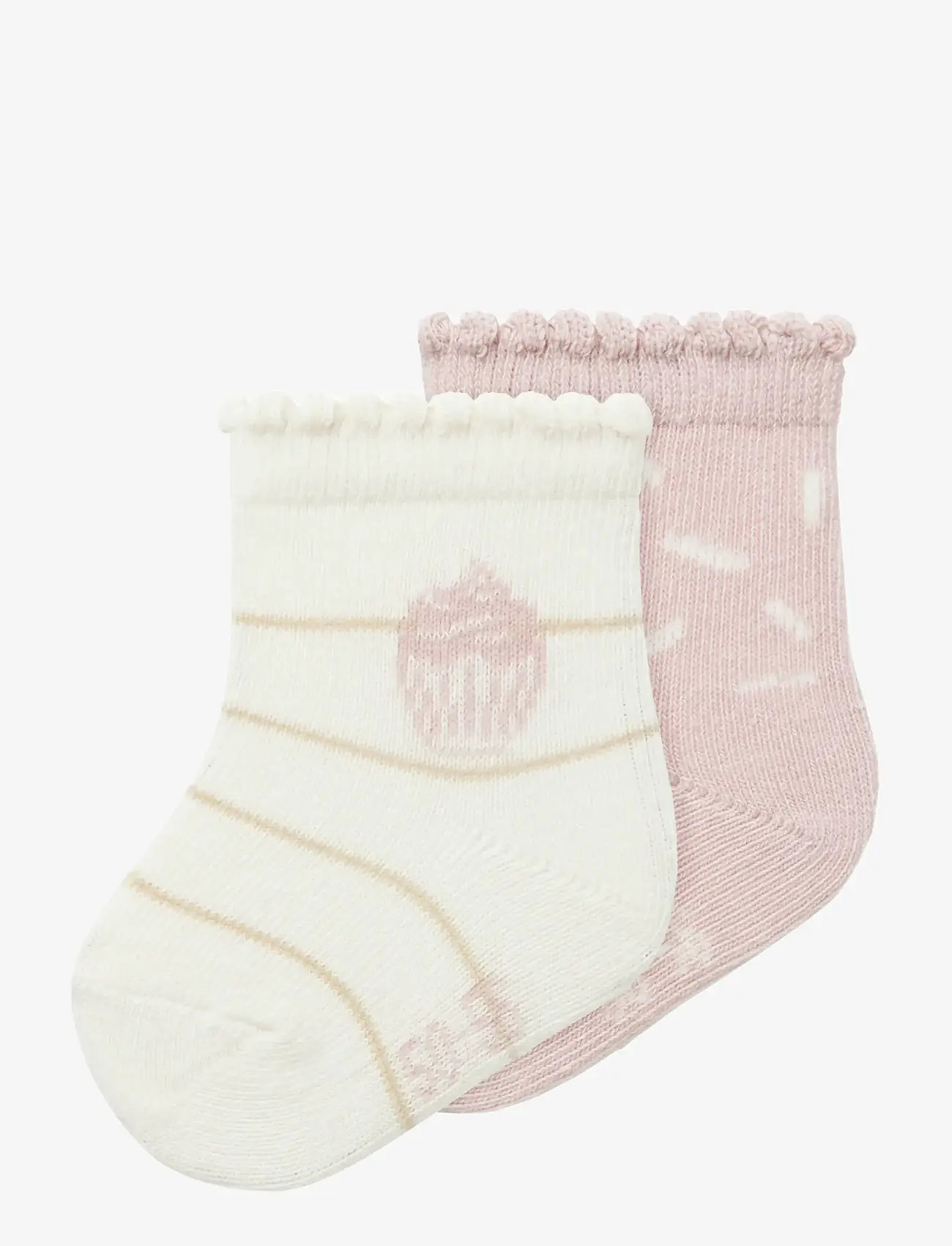 name it - NBFNUPCAKE 2P SOCK - cloud dancer - 0