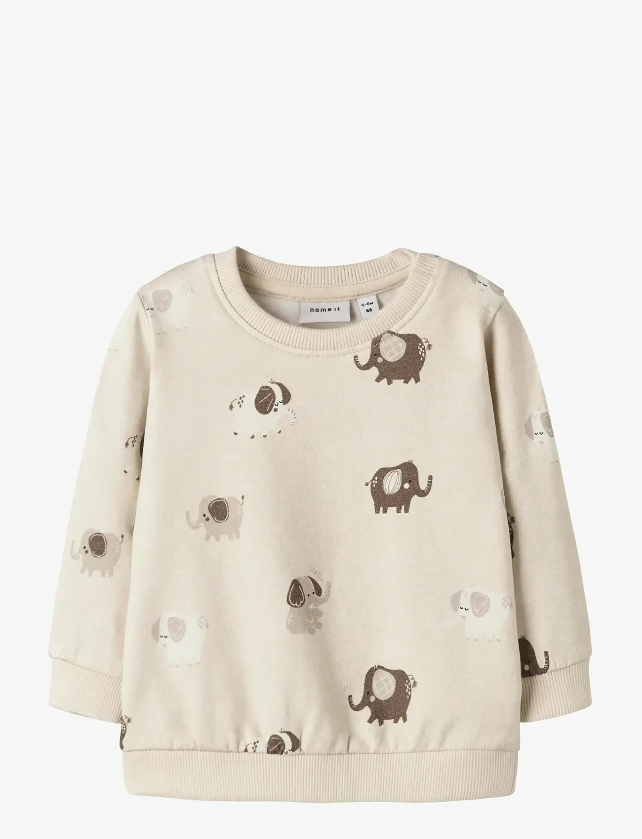 name it - NBNOHAPI LS SWEAT BRU - sügisesed riided - peyote melange - 0