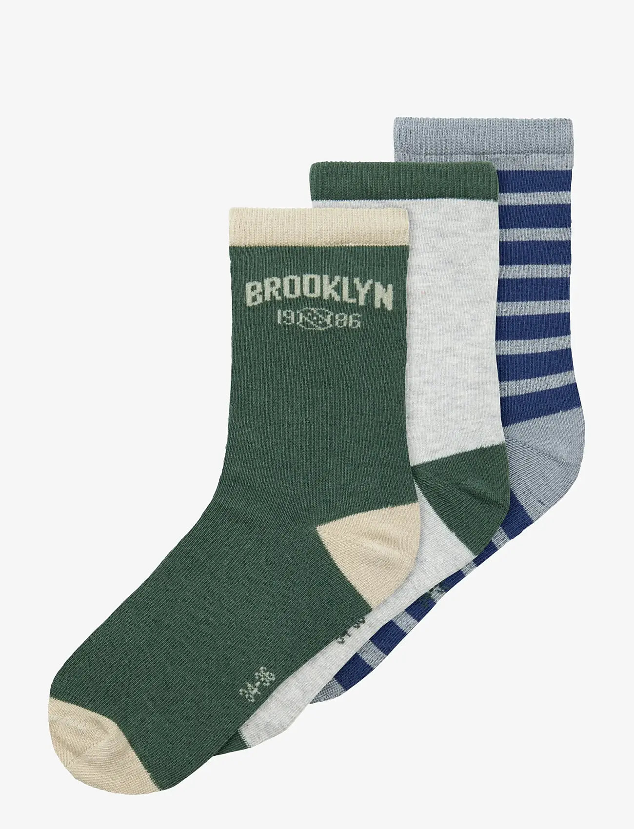 name it - NKMNOLS 3P SOCK - grey melange - 1