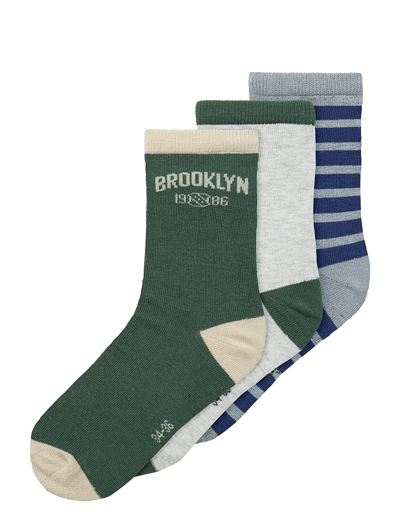 name it - NKMNOLS 3P SOCK - grey melange - 1