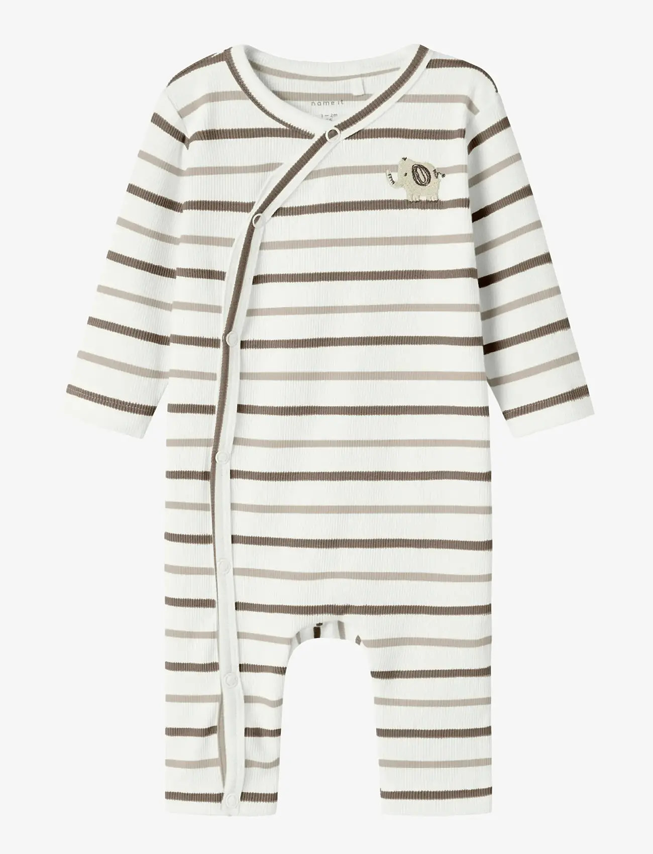 name it - NBNOFANT WRAP BODYSUIT - langärmelig - cloud dancer - 0