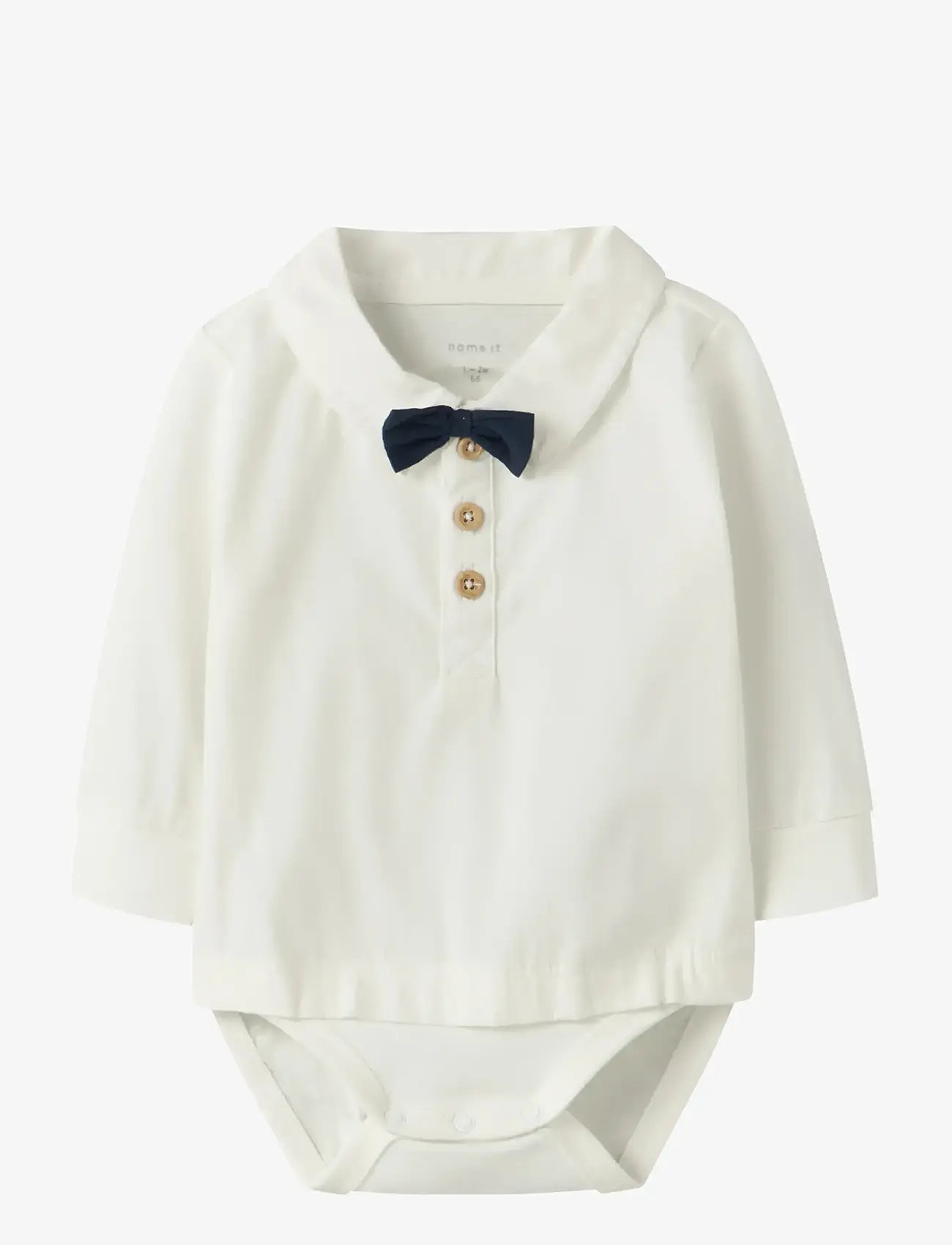 name it - NBMNOLLER LS BODY - langærmede bodyer - cloud dancer - 1