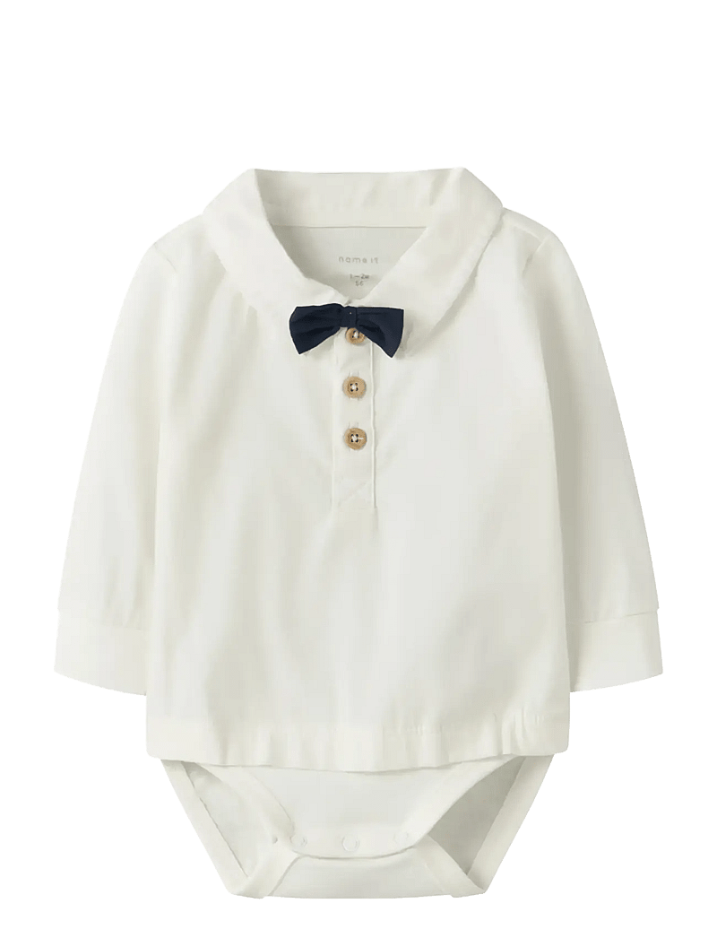 name it - NBMNOLLER LS BODY - long-sleeved bodies - cloud dancer - 1