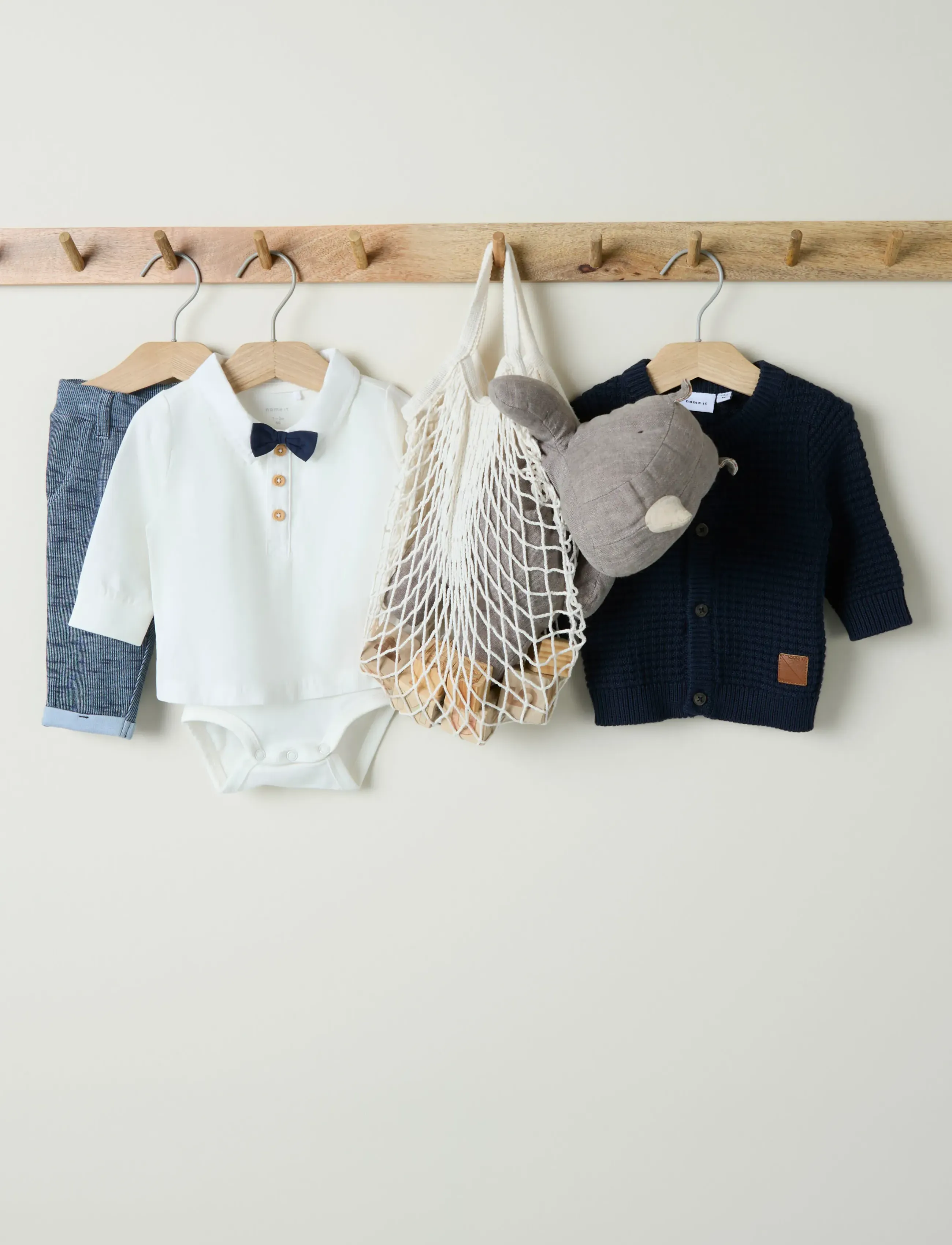 name it Nbmnoller Ls Body, Børn, Baby Langærmet Skjorte Body, Cream, Str: 56