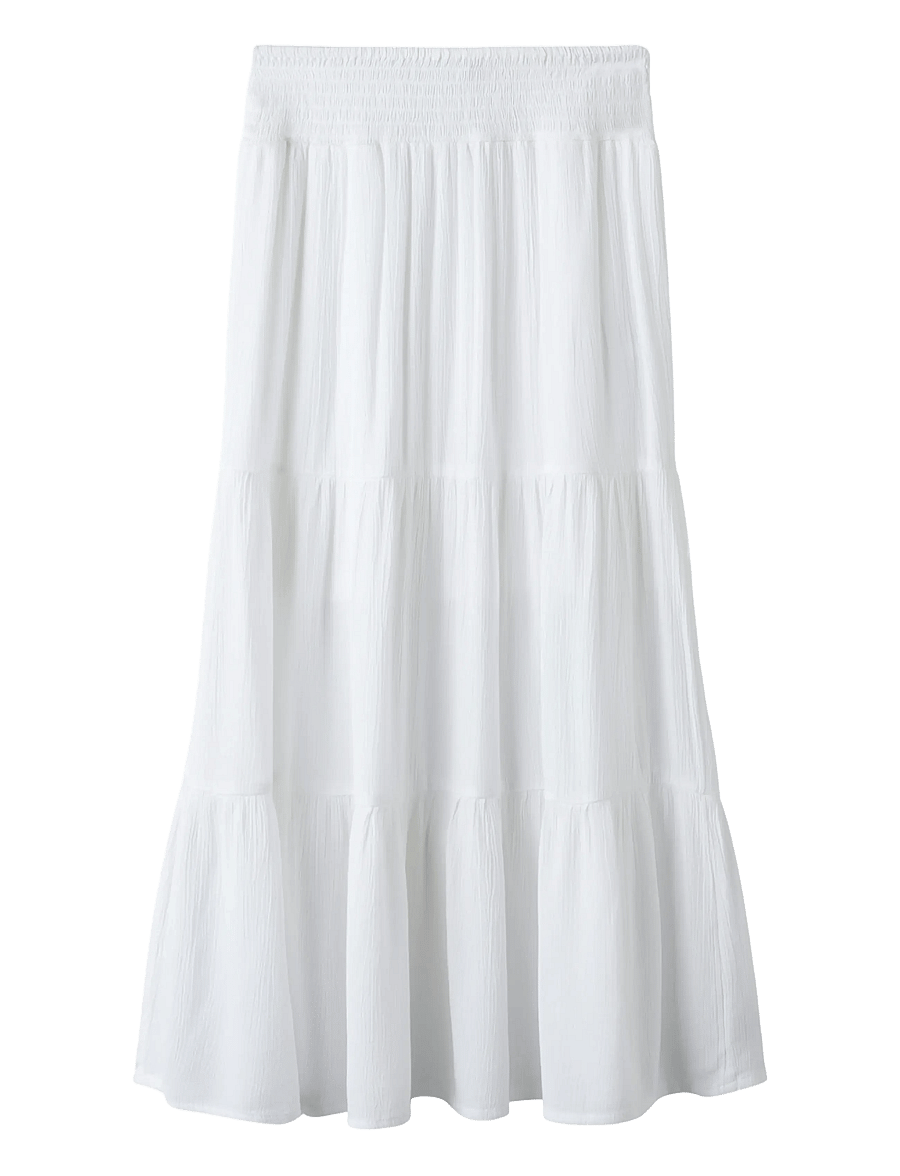 name it - NKFHANNYA LONG SKIRT - maxi skirt - bright white - 1