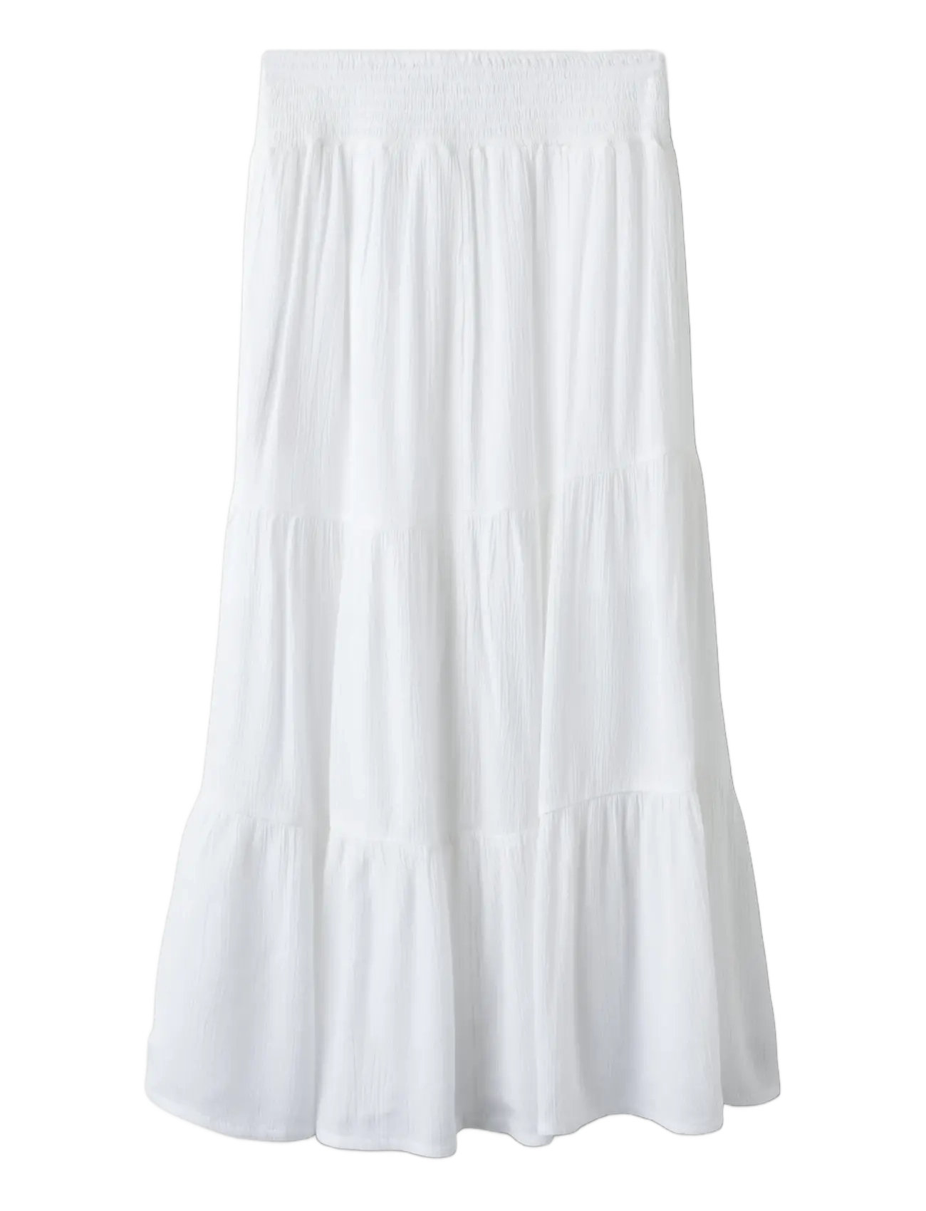 name it - NKFHANNYA LONG SKIRT - maxi skirt - bright white - 2