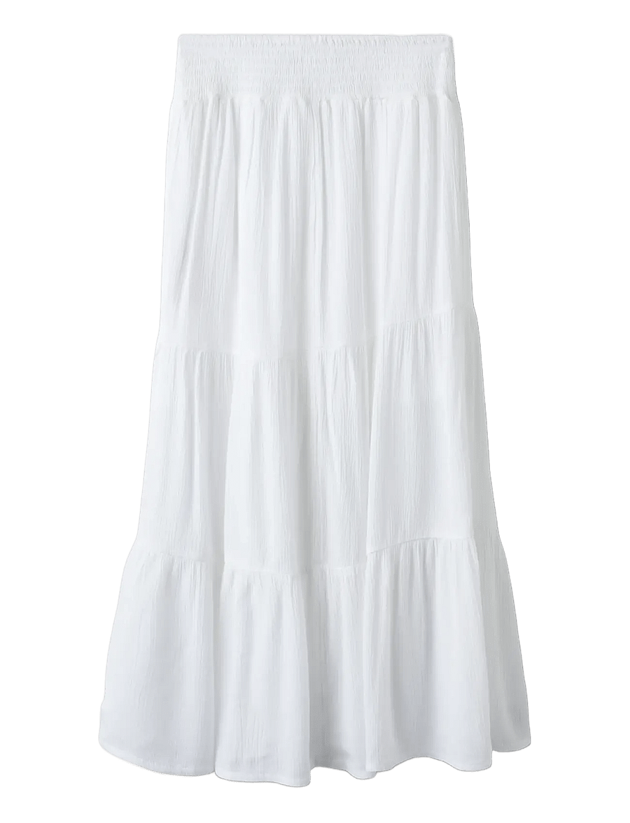 name it - NKFHANNYA LONG SKIRT - maxi skirt - bright white - 2