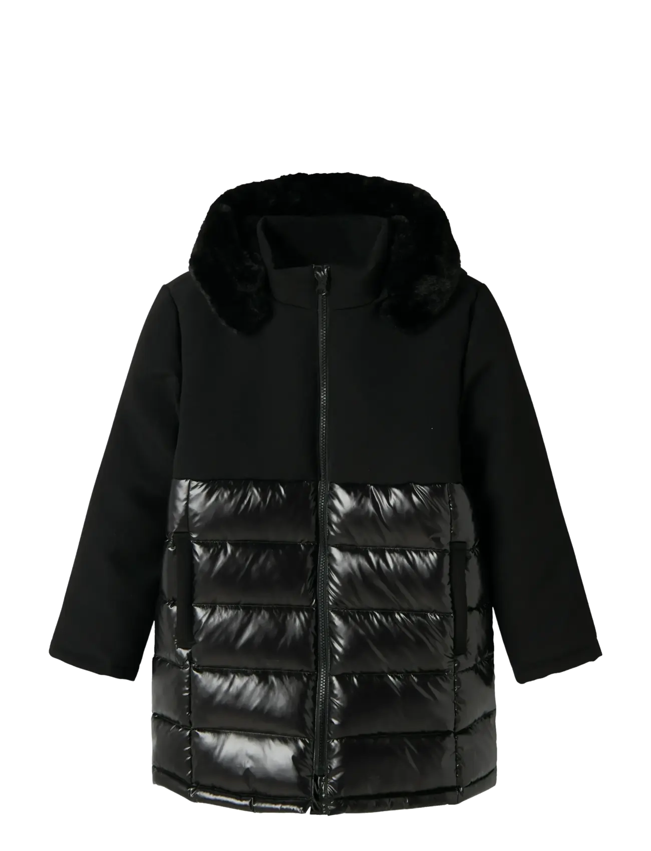 NAME IT Nkfmarol Jacke Long1 Schwarz - 122 - Kinder