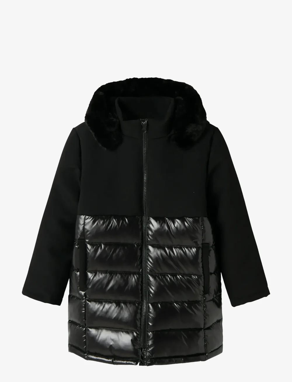 name it - NKFMAROL JACKET LONG1 - vinterjackor - black - 0