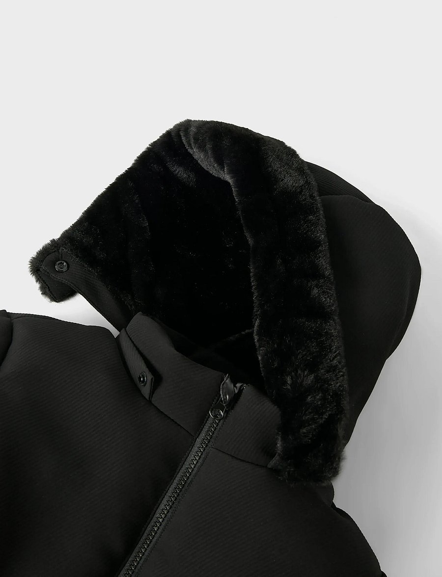 name it - NKFMAROL JACKET LONG1 - talvejope - black - 5