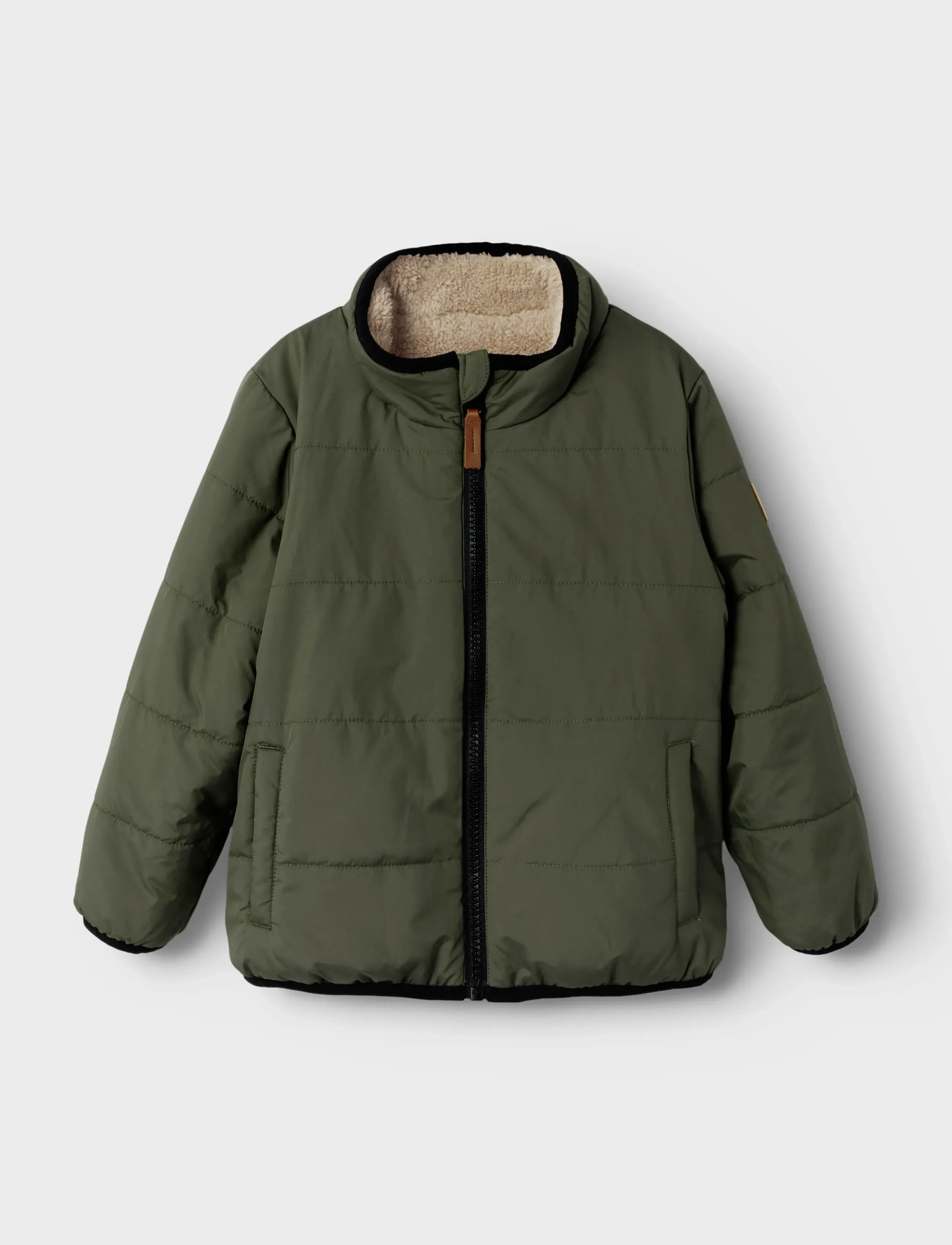 name it - NMMMAGNUS SHERPA JACKET REV - beetle - 5