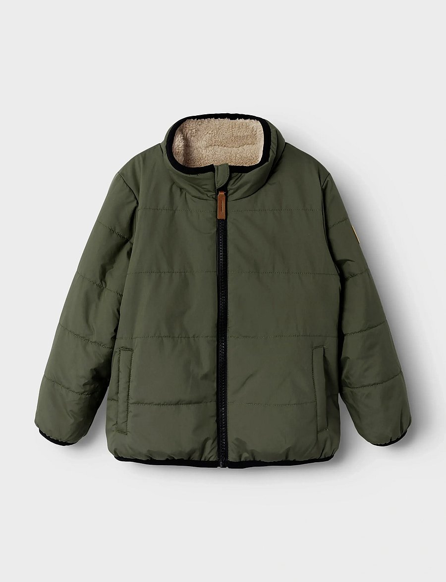 name it - NMMMAGNUS SHERPA JACKET REV - beetle - 5