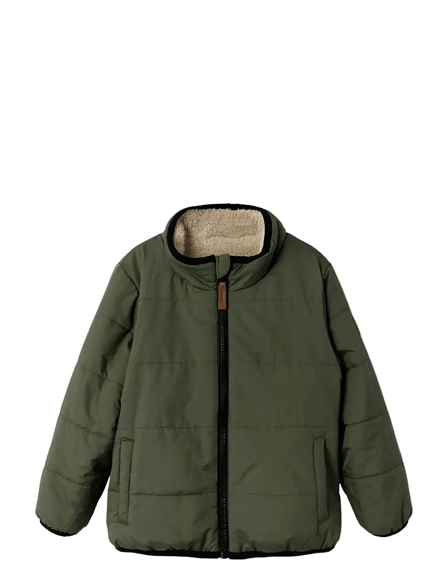 name it - NMMMAGNUS SHERPA JACKET REV - beetle - 3