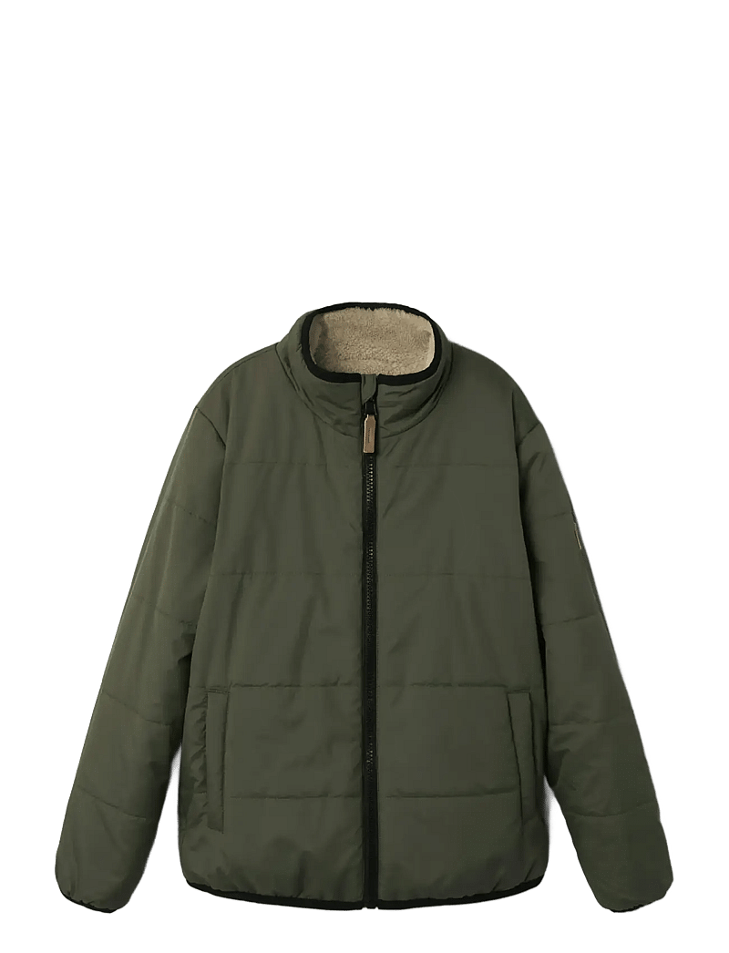 name it - NKMMAGNUS SHERPA JACKET REV - fliisjakid - beetle - 2