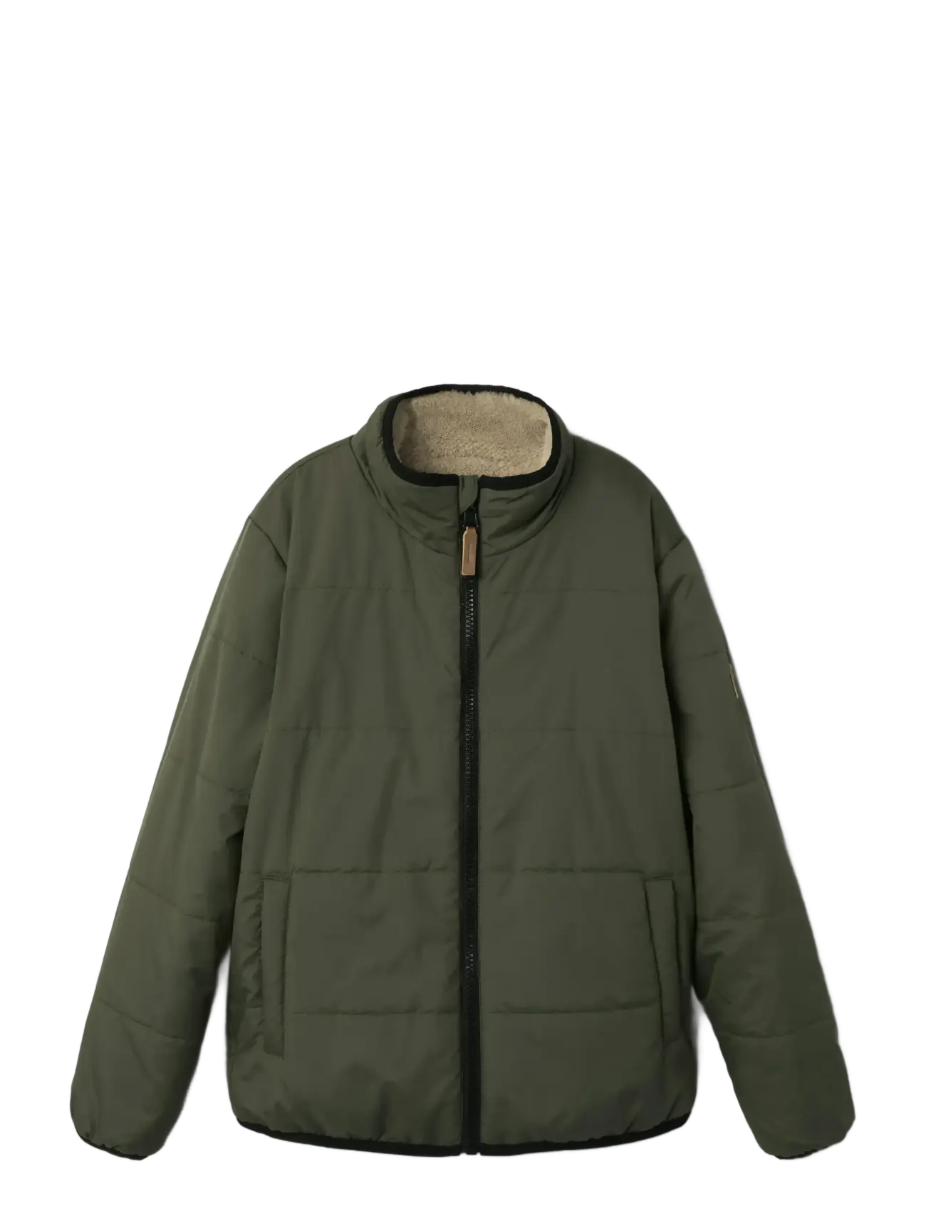 name it - NKMMAGNUS SHERPA JACKET REV - beetle - 2