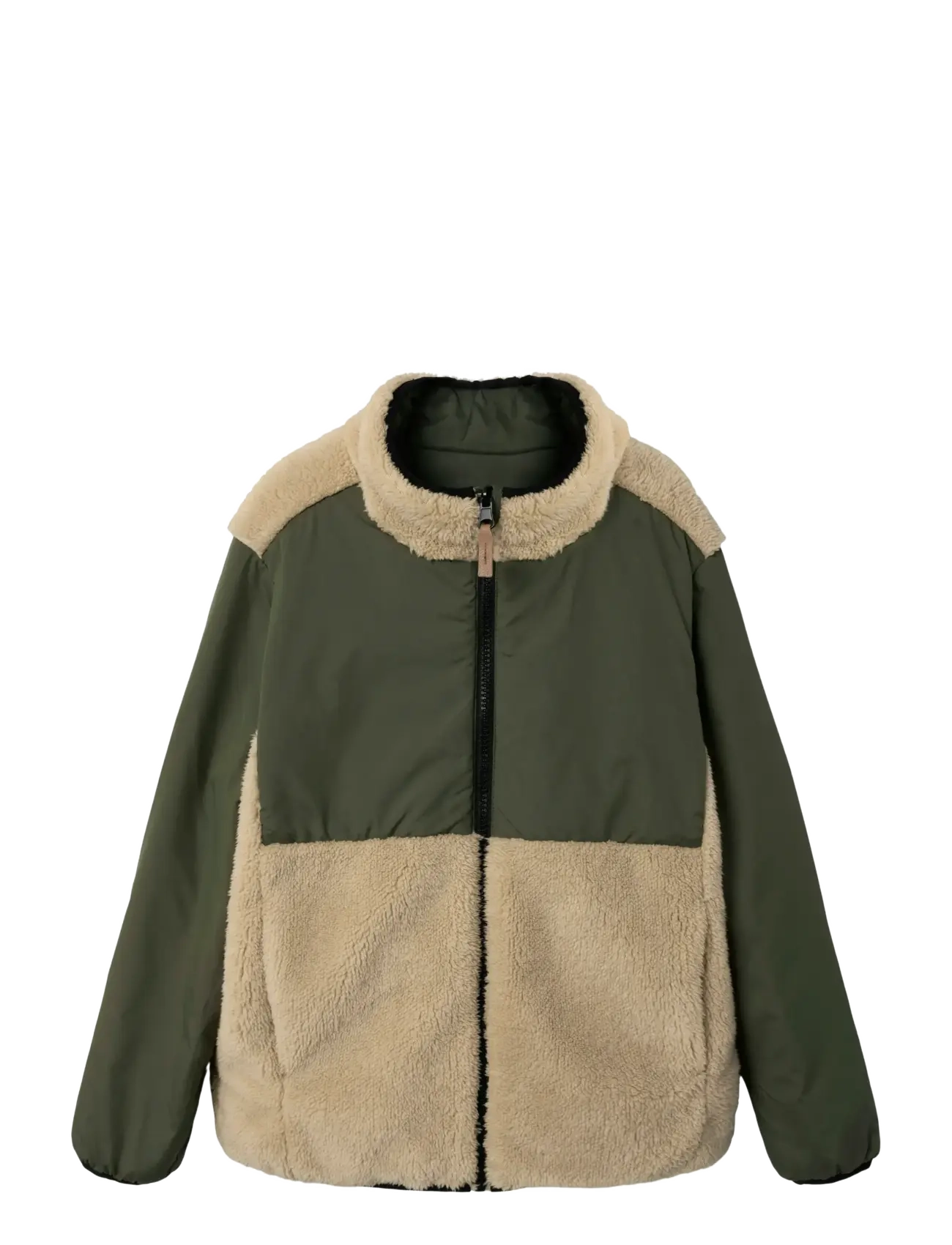 name it - NKMMAGNUS SHERPA JACKET REV - beetle - 3