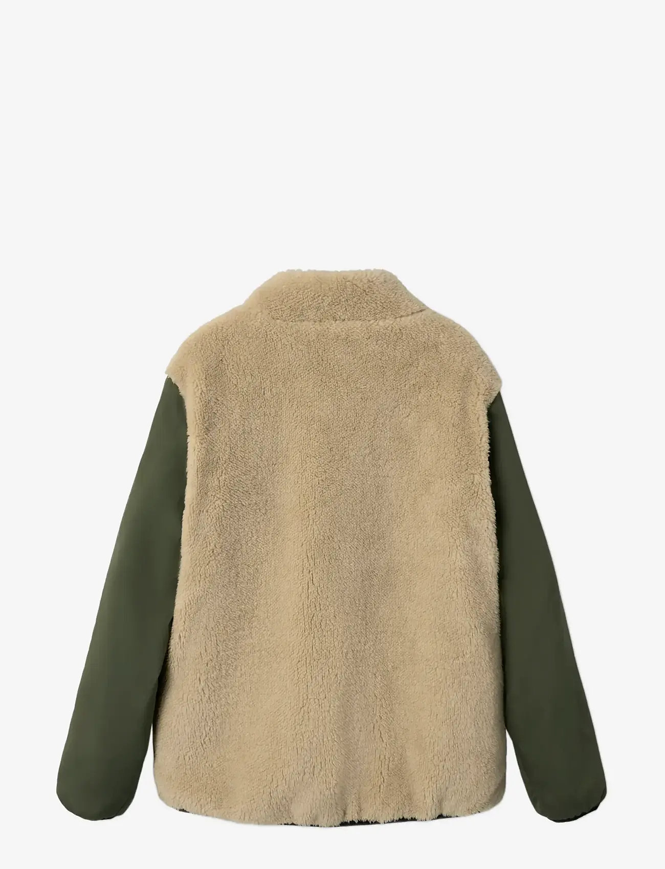 name it - NKMMAGNUS SHERPA JACKET REV - fleecejackor - beetle - 4