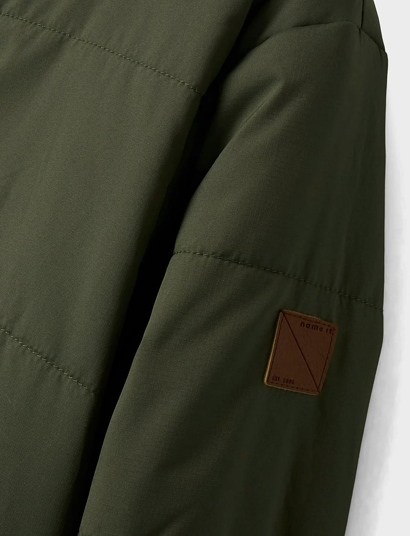 name it - NKMMAGNUS SHERPA JACKET REV - fliisjakid - beetle - 5