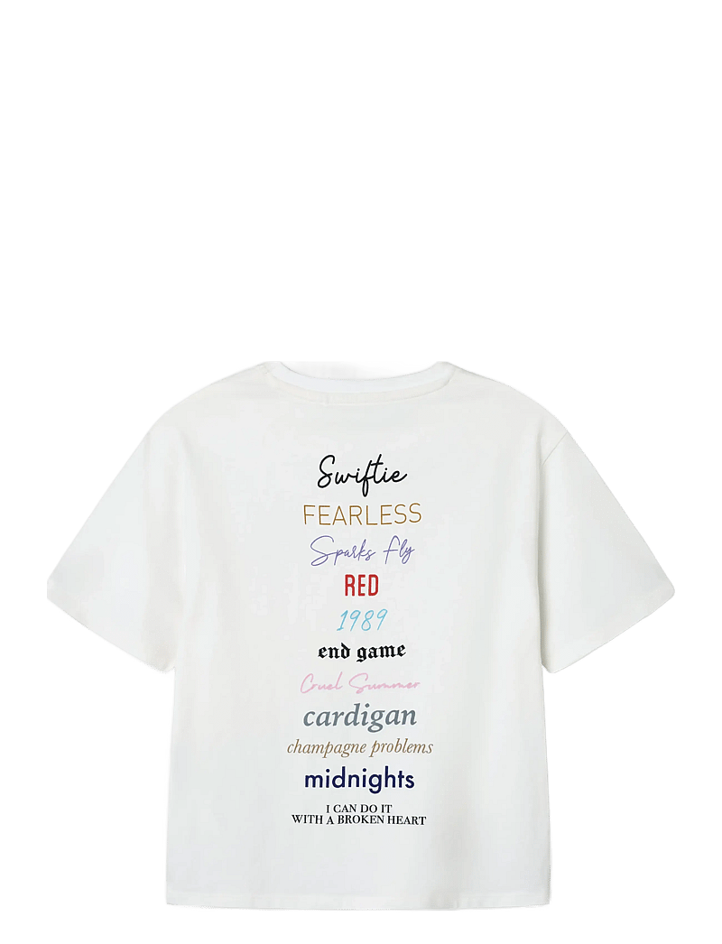 name it - NKFFERN TSWIFT SS NREG TOP SKY - lühikeste varrukatega t-särgid - bright white - 2