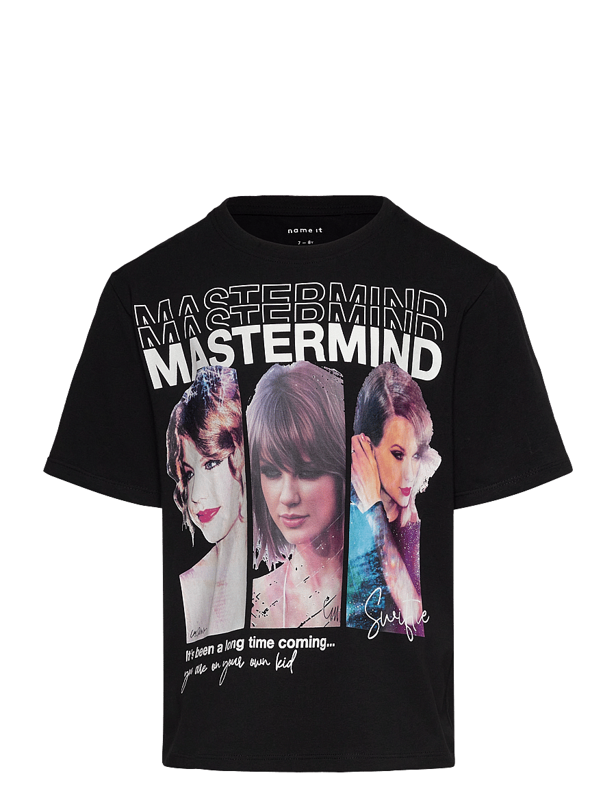 name it - Celebrity ICONs SS NREG TOP SKY - kortærmede t-shirts - black - 0