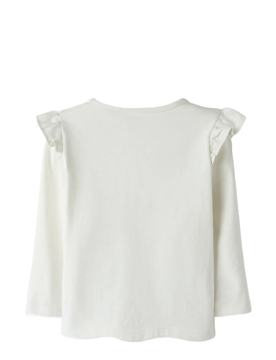 name it - NMFANNA PEPPA LS TOP BOX CPLG - langärmelig - cloud dancer - 2