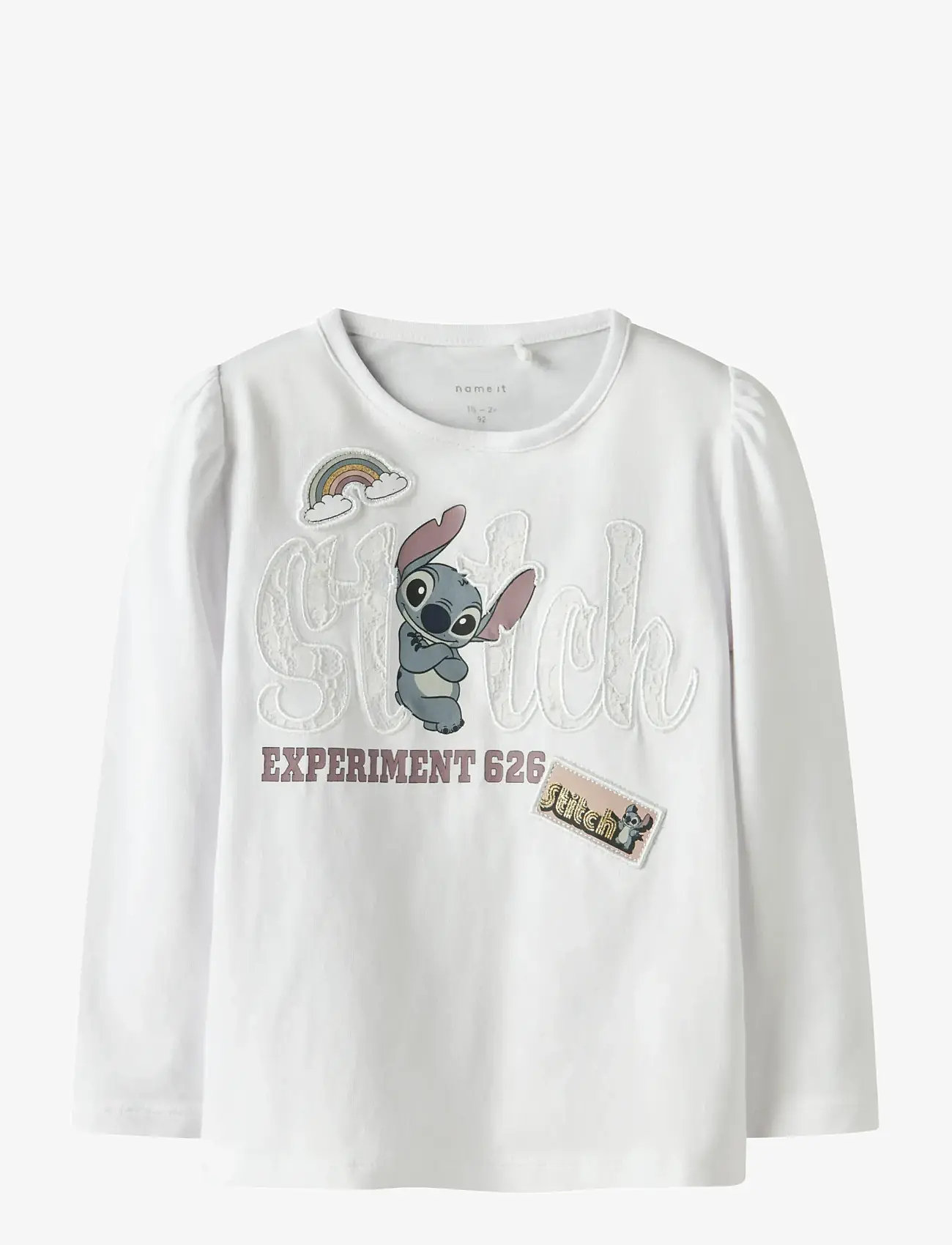 name it - NMFARNA STITCH LS TOP BOX WDI - pikkade varrukatega t-särgid - cloud dancer - 1