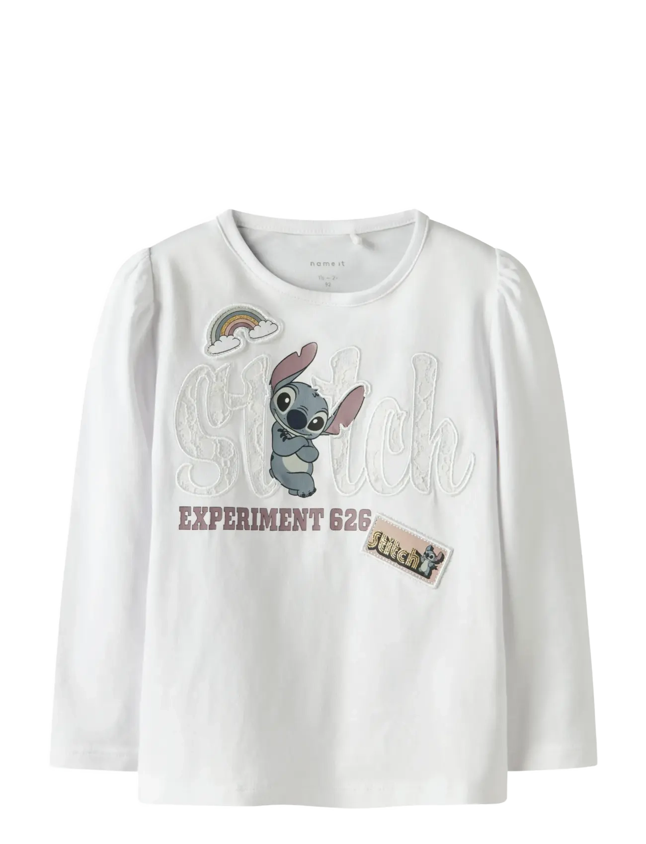 name it NMFARNA STITCH LS TOP BOX WDI - Kläder - CLOUD DANCER / white