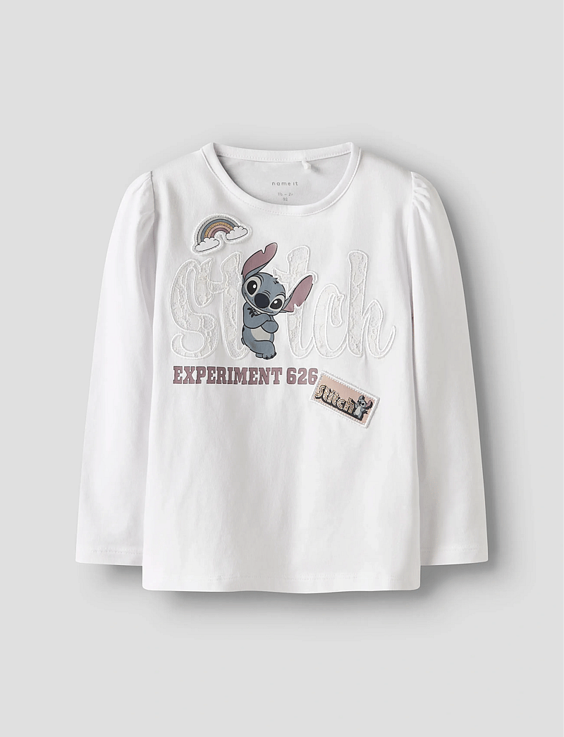 name it - NMFARNA STITCH LS TOP BOX WDI - pikkade varrukatega t-särgid - cloud dancer - 0