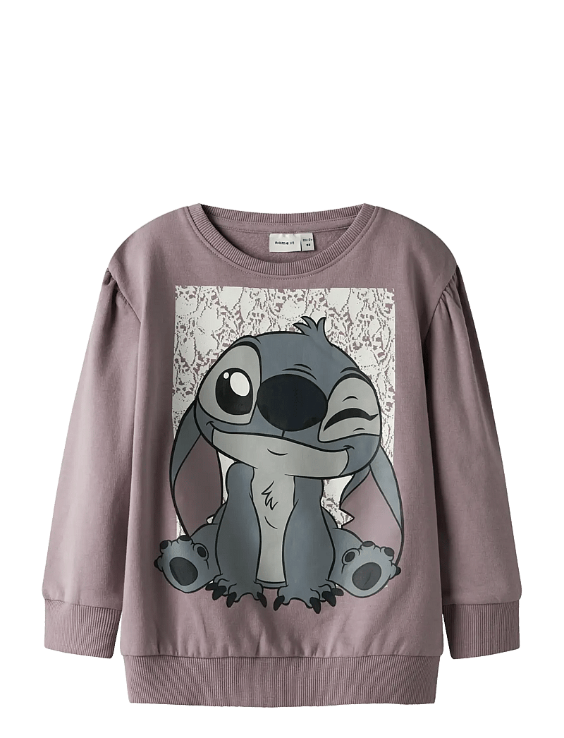 name it - NMFARINA STITCH SWEAT BRU WDI - sweatshirts - toadstool - 0