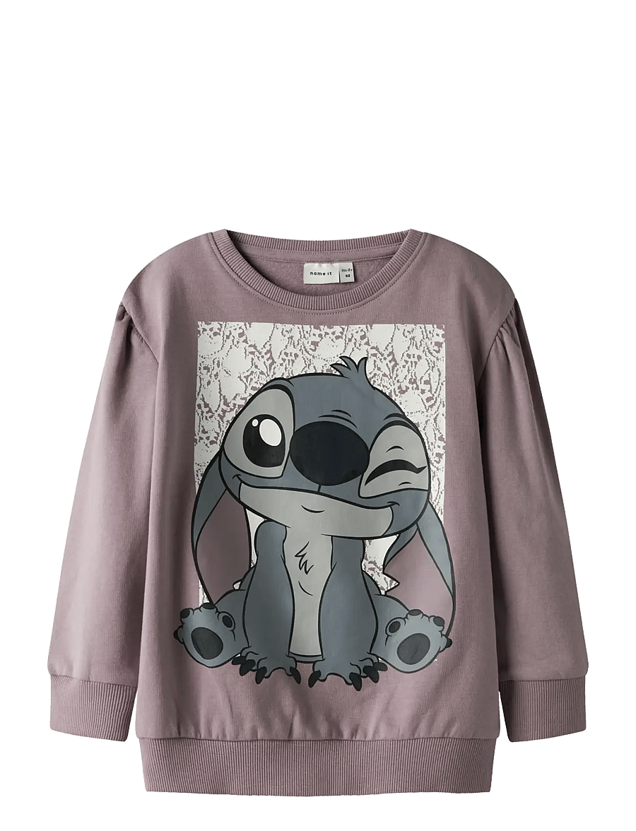 name it - NMFARINA STITCH SWEAT BRU WDI - sweatshirts - toadstool - 1
