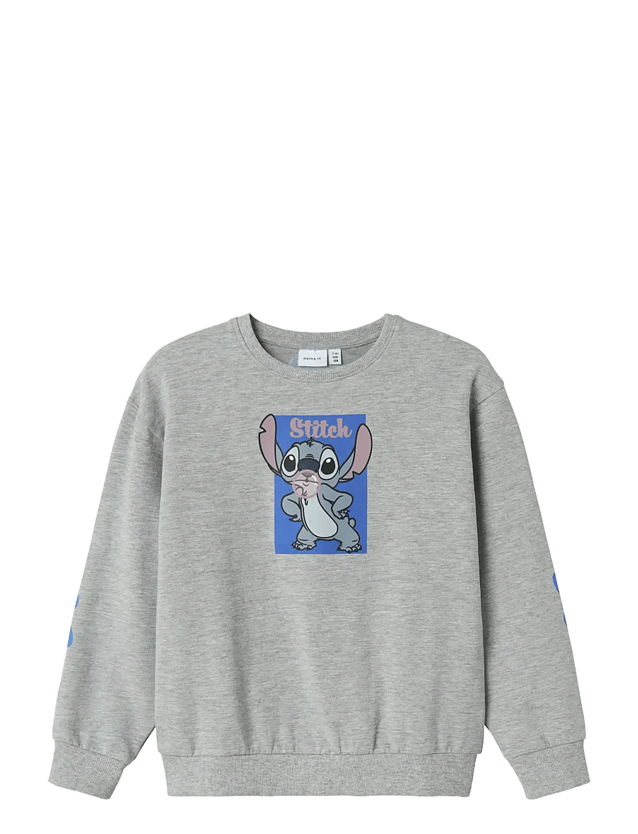 name it - NKFAKIRA STITCH RLX SWEAT BRU WDI - džemperiai - grey melange - 1