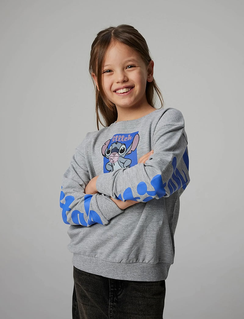 name it - NKFAKIRA STITCH RLX SWEAT BRU WDI - sweatshirts - grey melange - 0