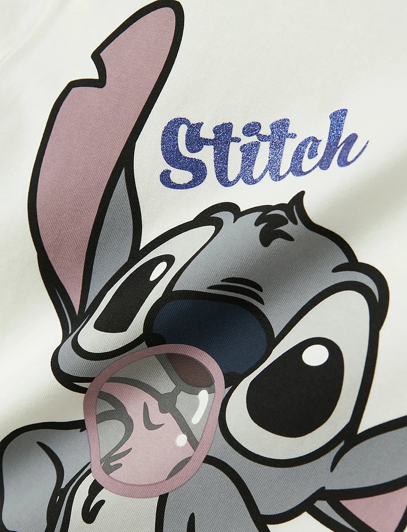 name it - NKFAKUN STITCH SS NREG TOP BOX NOOS WDI - kortærmede t-shirts - cloud dancer - 2