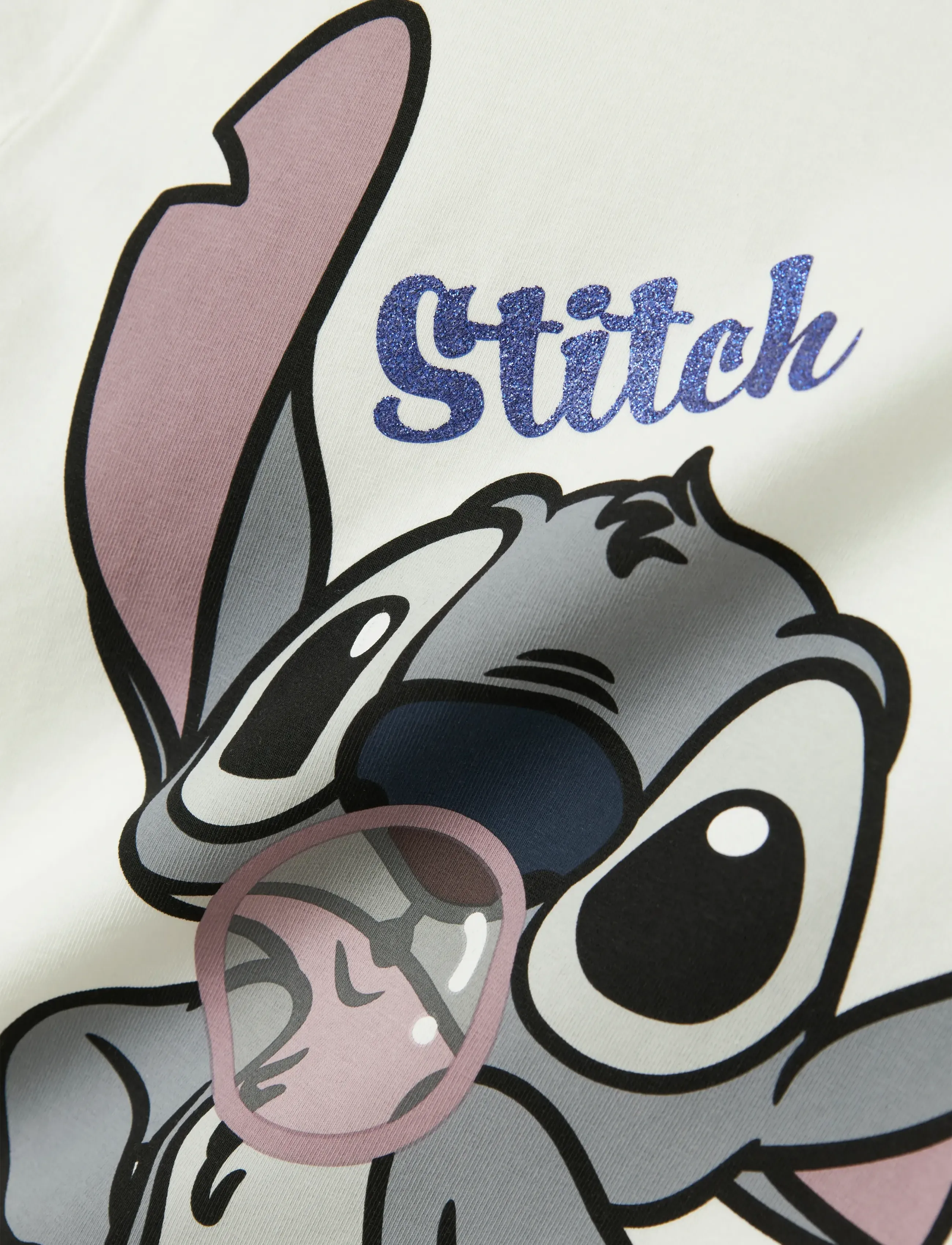 name it - NKFAKUN STITCH SS NREG TOP BOX NOOS WDI - kurzärmelige - cloud dancer - 3
