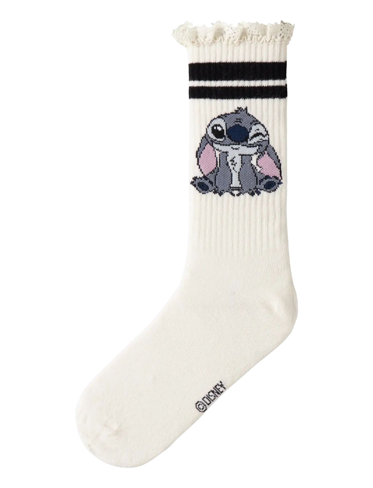 name it NKFAKINI STITCH TENNIS SOCK WDI - Winter Deals - CLOUD DANCER / cream